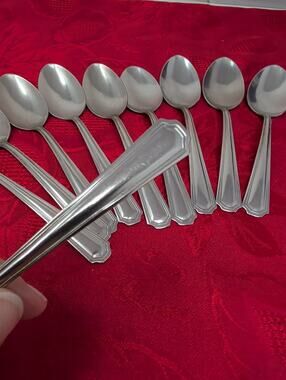 10X Tsp Gemco USA Stainless Silverware Teaspoons